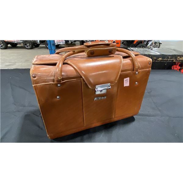 NIKON FB-11A BROWN LEATHER CAMERA BAG