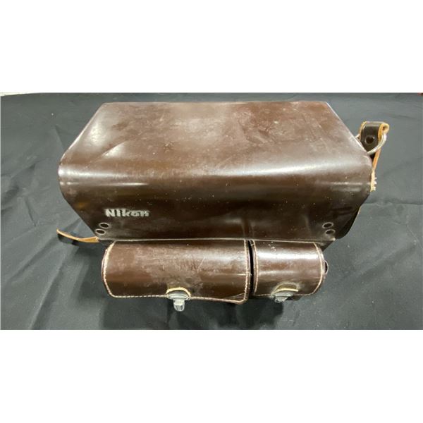 NIKON FB-8 DARK BROWN LEATHER CAMERA BAG