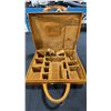 Image 1 : PRESTO VINTAGE BROWN LEATHER CAMERA CASE WITH SHOULDER STRAP, COMBINATION LOCK SET TO "000"