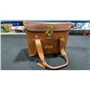 Image 1 : PERRIN CALIFORNIA ROLLEIFLEX VINTAGE BROWN LEATHER CAMERA BAG WITH KEY