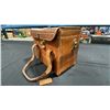 Image 2 : PERRIN CALIFORNIA ROLLEIFLEX VINTAGE BROWN LEATHER CAMERA BAG WITH KEY