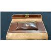 Image 6 : PERRIN CALIFORNIA ROLLEIFLEX VINTAGE BROWN LEATHER CAMERA BAG WITH KEY