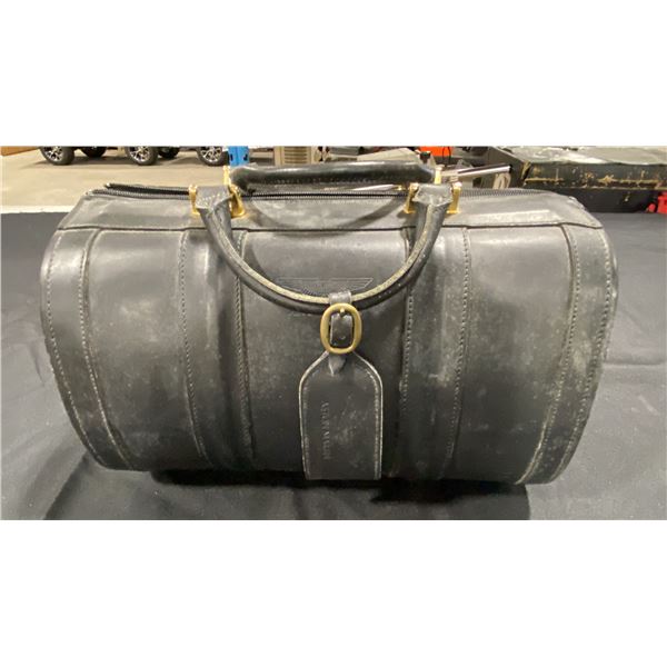 ASTON MARTIN VINTAGE BLACK LEATHER HANDLE BAG