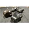 Image 1 : 4 NIKKORMAT VINTAGE LEATHER CAMERA CASES MADE IN JAPAN *ONE NEEDS REPAIR*
