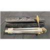 Image 1 : LINHOF COMBI REPORT VINTAGE LIGHTWEIGHT ADJUSTABLE ALUMINUM TRIPOD WITH CARRYING BAG