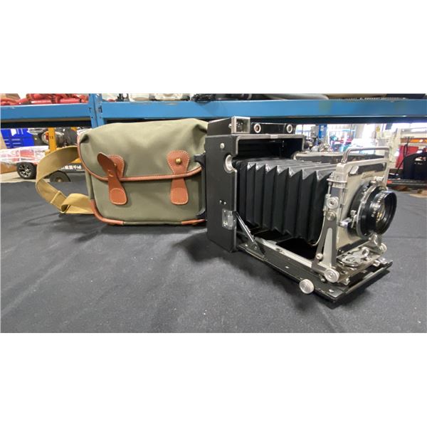 GRAFLEX CROWN GRAPHIC SPECIAL 4X5 LARGE-FORMAT PRESS CAMERA WITH RODENSTOCK YSAREX LENSE,