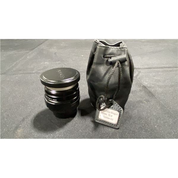 CARL ZEISS BIOGON 28MM  F2.8 LENS WITH SOFT CASE *FITS CONTAX G2 CAMERA*