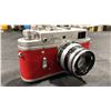 Image 2 : ZORKI -4 35MM FILM CAMERA WITH CASE (RED BODY)