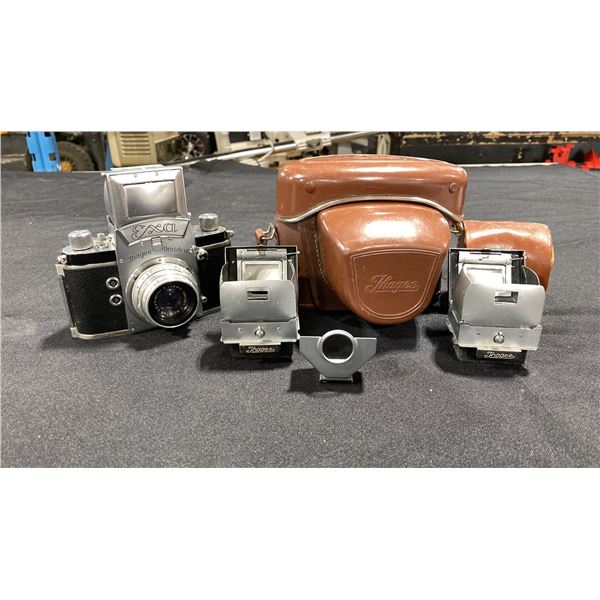 EXA 35MMSINGLE LENS REFLECTIVE FILM CAMERA WITH RANGEFINDER, WAIST LEVEL FINDER,