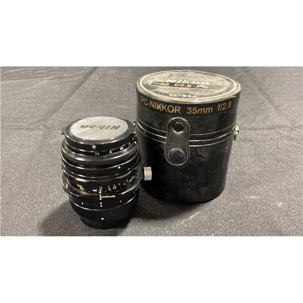 NIKON 35MM F2.8 PC-NIKKOR LENS WITH CASE
