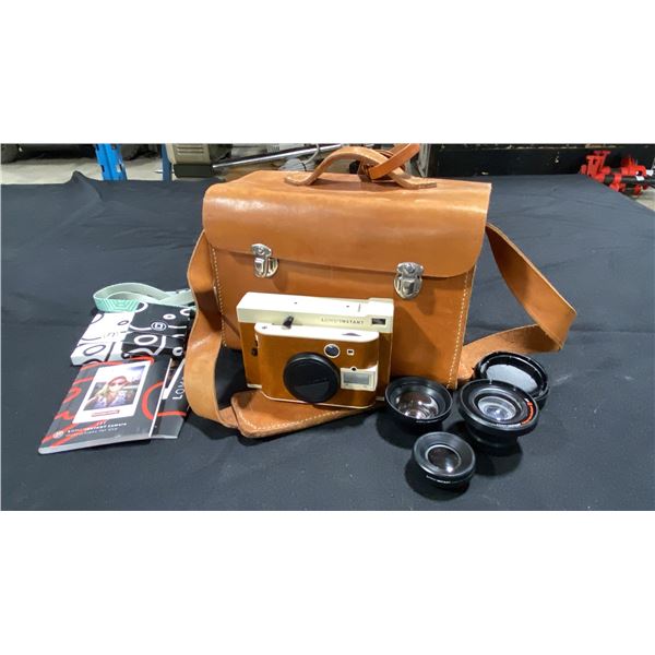 LOMOGRAPHY LOMO'INSTANT SANREMO CAMERA, 3 LENSES (CLOSE UP, PORTRAIT, FISHEYE) & CARRYING BAG