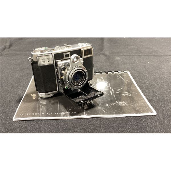 ZEISS IKON CONTESSA 35MM DROP BED FOLDING RANGEFINDER CAMERA WITH CARL ZEISS TESSAR 45MM F/2.8 LENS,