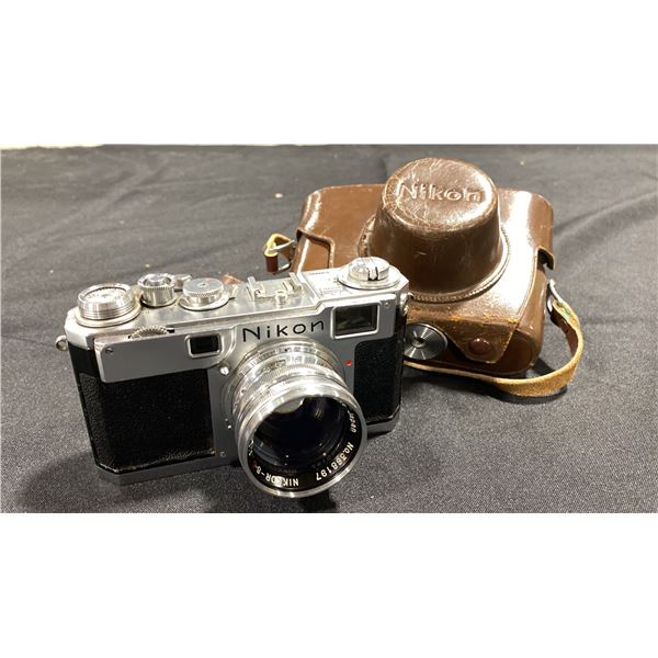 NIKON S2 CHROME NIPPON KOGAKU RANGEFINDER CAMERA WITH NIKKOR S.C 5CM F1.4 LENS & CASE