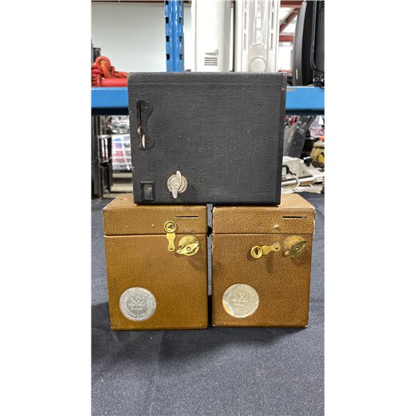 ANSCO GOODWIN NO 2A VINTAGE BOX CAMERA & 2 KODAK VINTAGE BOX CAMERAS