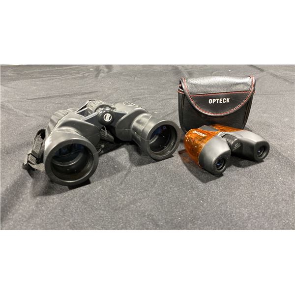 BUSHNELL 13-2412, H2O 12X42 PORRO PRISM BINOCULARS & OPTECK ORANGE 8X21 SMALL BINOCULARS