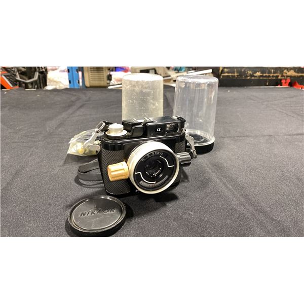 NIKONOS II FULLY MANUAL 35MM FILM ALL WEATHER UNDERWATER CAMERA WITH W-NIKKOR 1:2.5 F=35MM LENS,