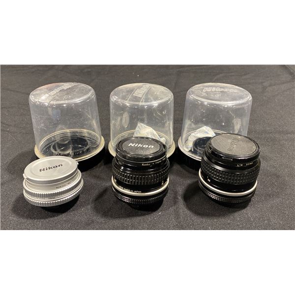 NIKON NIKKOR 45MM 1:2.8P ULTRA COMPACT MANUAL FOCUS "PANCAKE" LENS WITH NIKON HN-35