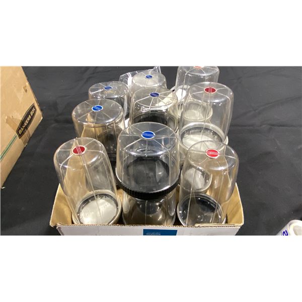 LARGE ASSORTMENT OF HASSELBLAD PLASTIC LENS STORAGE CASES