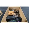 Image 1 : BOX OF ASSORTED LENS & CAMERA CASES