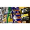 Image 5 : BOX OF ASSORTED CAMERA BATTERIES & LENS PENS