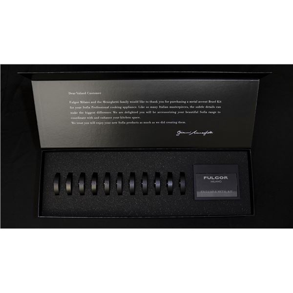 BNIB - Fulgor Sofia Metal Kit - Bronze 6 Brushed Bronze - 6 Bezels + Nameplate Frame, RV: $659 - Mod