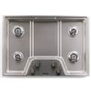 Image 2 : BNIB - Blomberg 30" Gas Cooktop with 4 Sealed Burners, Stainless Steel, RV: $1,599 - Model CTG30400S