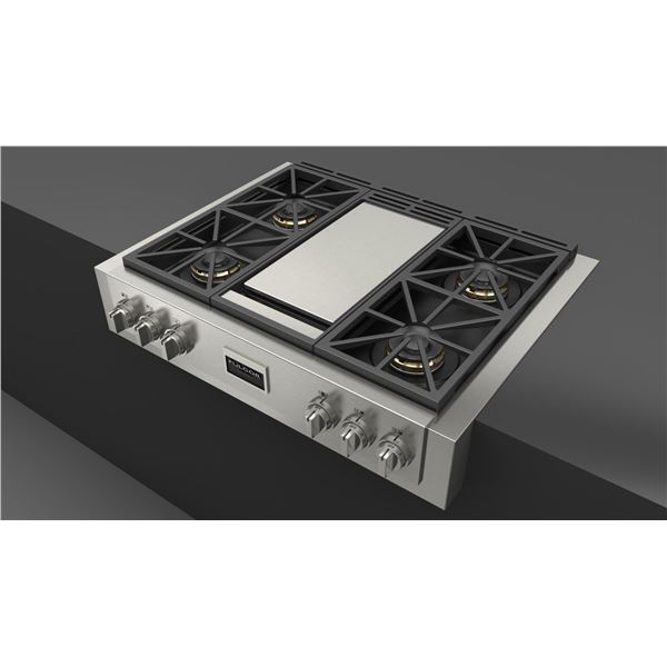 BNIB - Fulgor 36" Built-in Gas Rangetop with Griddle, RV: $4,549 - Model F6GRT364GS1