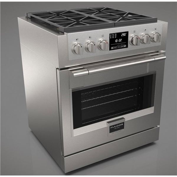 BNIB - Fulgor 30" Freestanding Gas Range Stainless Burners, RV: $7,839 - Model F6PDF304S1