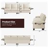 Image 3 : NIB White Comfy Cloud Couch Large Sofa for Living Room - SKU: USACOPN1087761-3