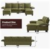 Image 4 : NIB Green Comfy Cloud Couch Large Sofa for Living Room w/ 2 Ottomans - SKU: USACOPN1087759-4