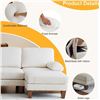 Image 4 : NIB Black Comfy Cloud Couch Large Sofa for Living Room w/ 2 Ottomans - SKU: USACOPN1087759-1