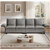Image 1 : NIB Gray Comfy Cloud Couch Large Sofa for Living Room - SKU: USACOPN1087761-2