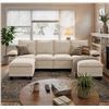 Image 1 : NIB White Comfy Cloud Couch Large Sofa for Living Room w/ 2 Ottomans - SKU: USACOPN1087759-3 -