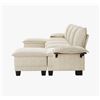 Image 5 : NIB White Comfy Cloud Couch Large Sofa for Living Room w/ 2 Ottomans - SKU: USACOPN1087759-3 -