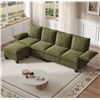 Image 2 : Green Comfy Cloud Couch Large Sofa for Living Room w/ Ottoman - SKU: USACOPN1087760-4