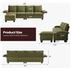 Image 3 : Green Comfy Cloud Couch Large Sofa for Living Room w/ Ottoman - SKU: USACOPN1087760-4