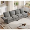 Image 2 : Gray Comfy Cloud Couch Large Sofa for Living Room - SKU: USACOPN1087761-2