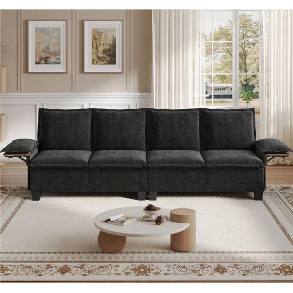 Black Comfy Cloud Couch Large Sofa for Living Room - SKU: USACOPN1087761-1