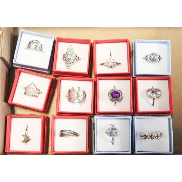 LOT OF 12 ESTATE RINGS
