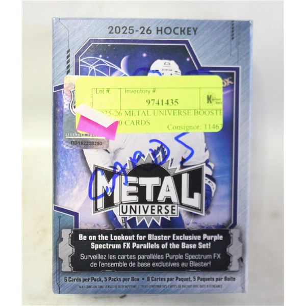 2025-26 METAL UNIVERSE BOOSTER BOX 80 CARDS