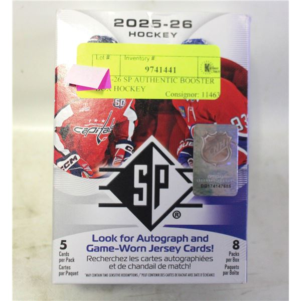 2025-26 SP AUTHENTIC BOOSTER BOX HOCKEY
