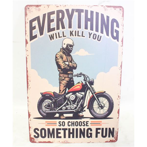 METAL MOTORCYCLE SIGN