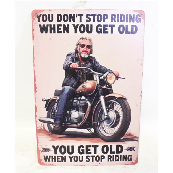 METAL  MOTORCYCLE SIGN