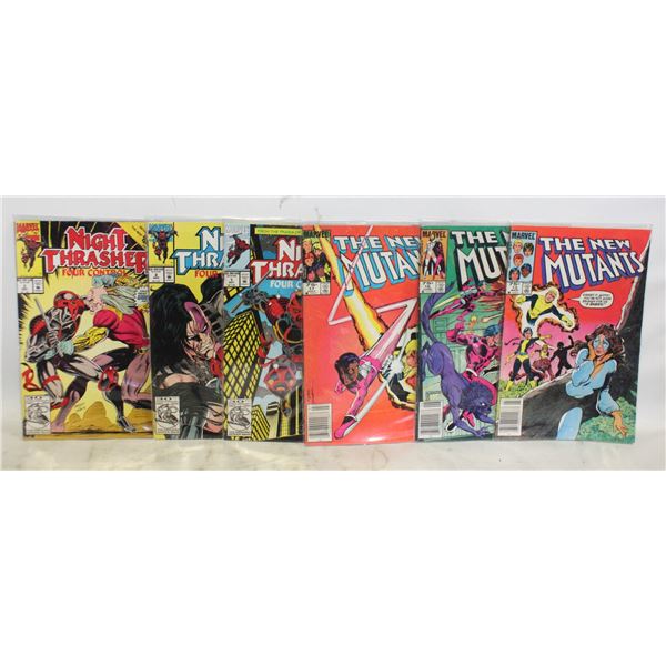 LOT OF 6 VINTAGE MARVEL COMICS THE NEW MUTANTS &