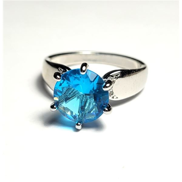 23)   PRINCESS CUT LAB CREATED BLUE
