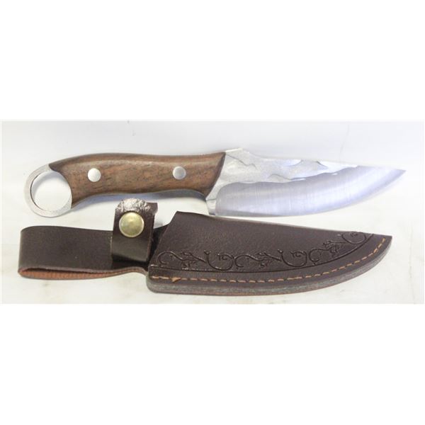 NEW WOOD HANDLED SURVIVOR/HUNTING HEAVY KNIFE