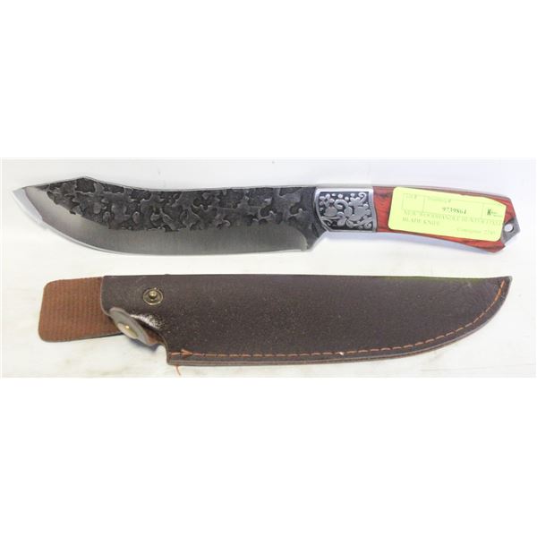 NEW WOODHANDLE HUNTER FIXED BLADE KNIFE