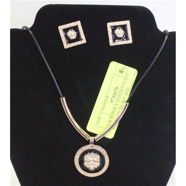 NEW REPLICA VERSACE GOLD TONED NECKLACE AND