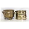 Image 1 : VINTAGE BRASS PLANT POTS ASSORTED