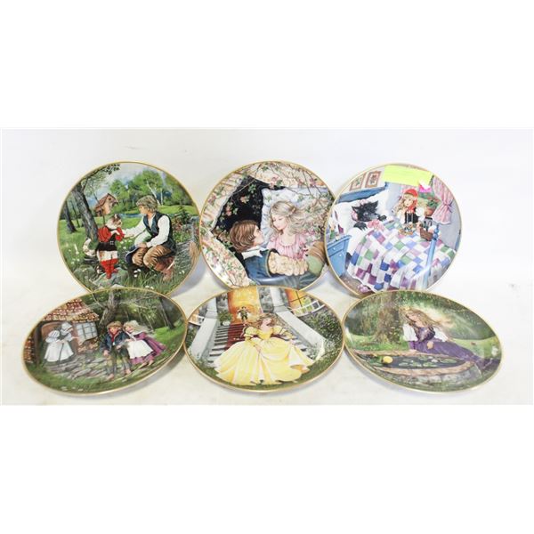 WEST GERMAN CLASSIC FAIRYTALE PLATES- LOT OF 6